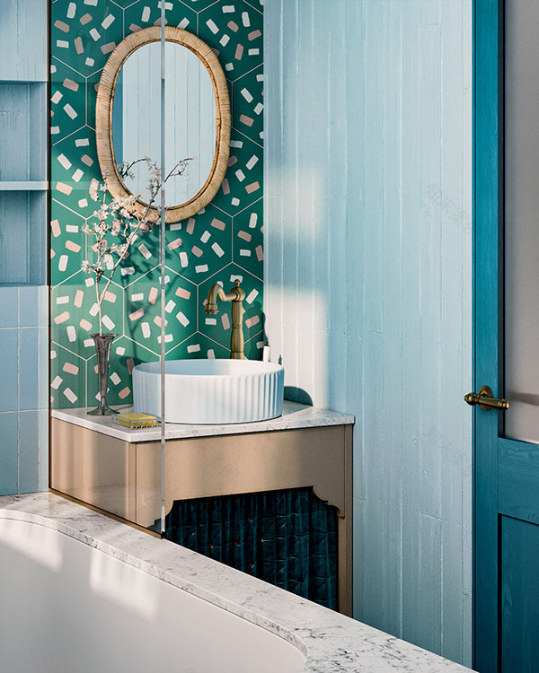 Timashovo蓝色卫生间-6