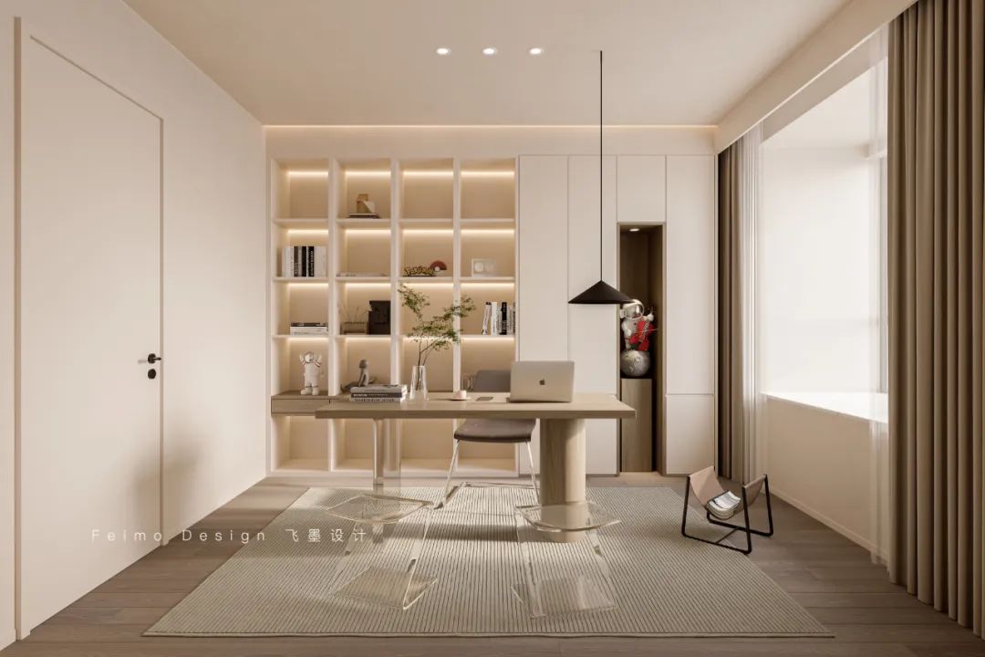 双人书房设计丨飞墨家-48