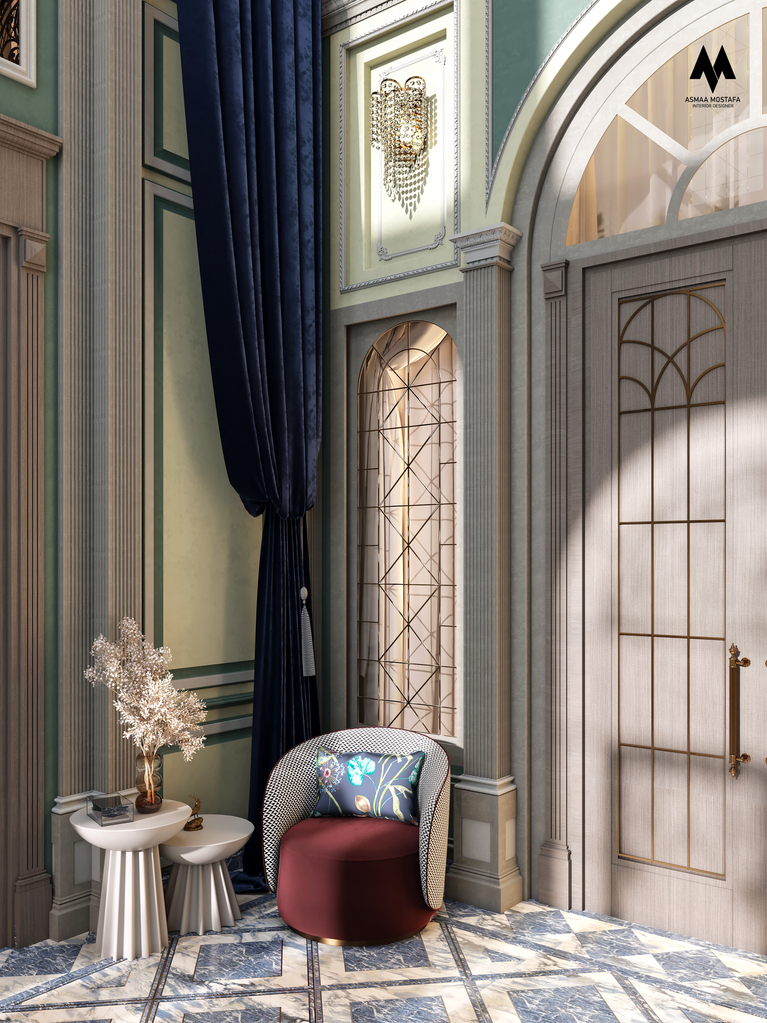 Villa 入口空间设计丨卡塔尔丨Asmaa Mostafa-8