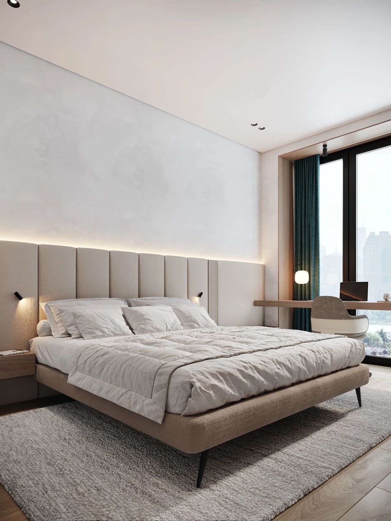 88㎡现代简约家居,原木与灰色打造温馨时尚空间-27