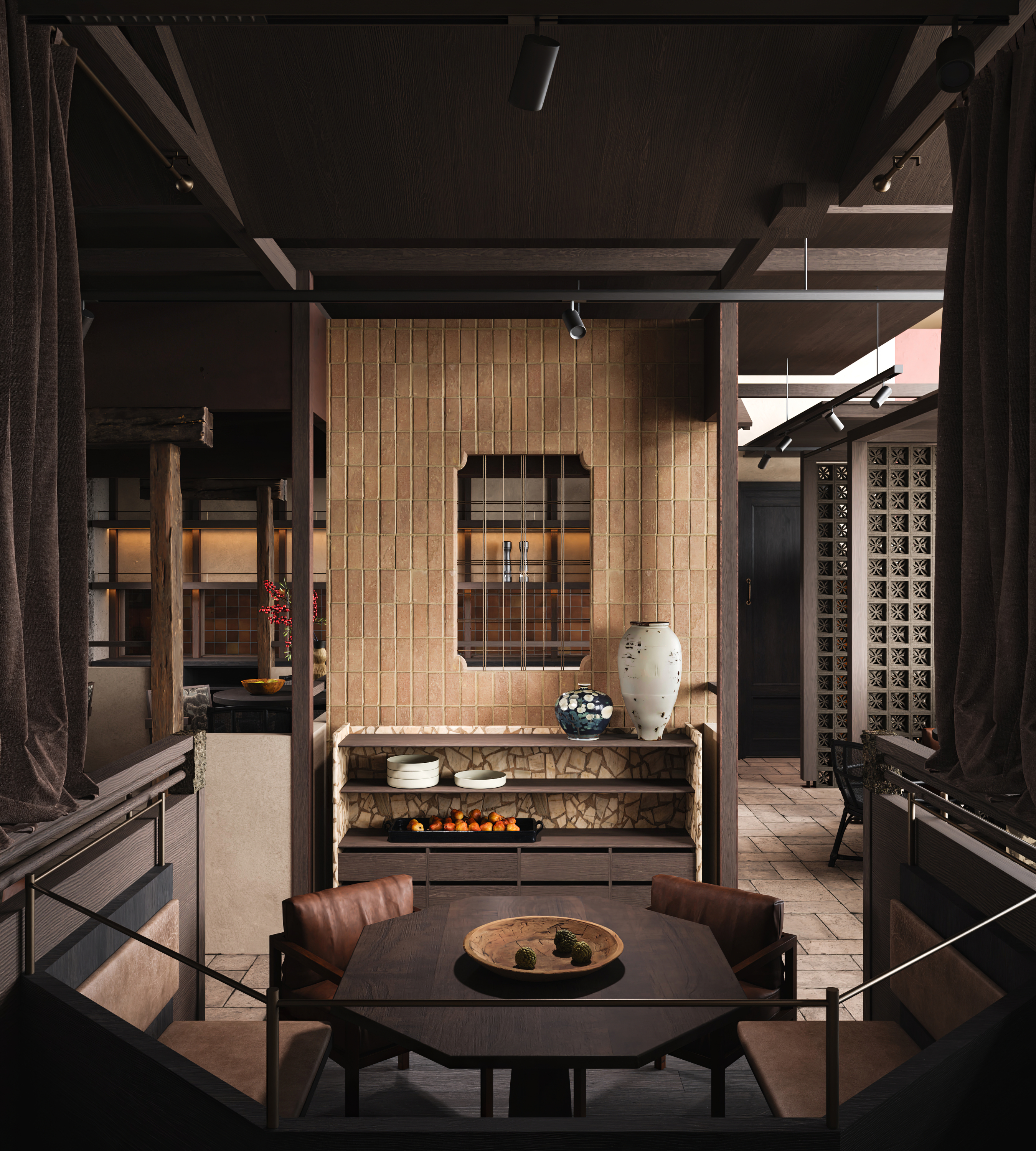 「时光味觉档案馆」—— 复古餐厅效果图-3