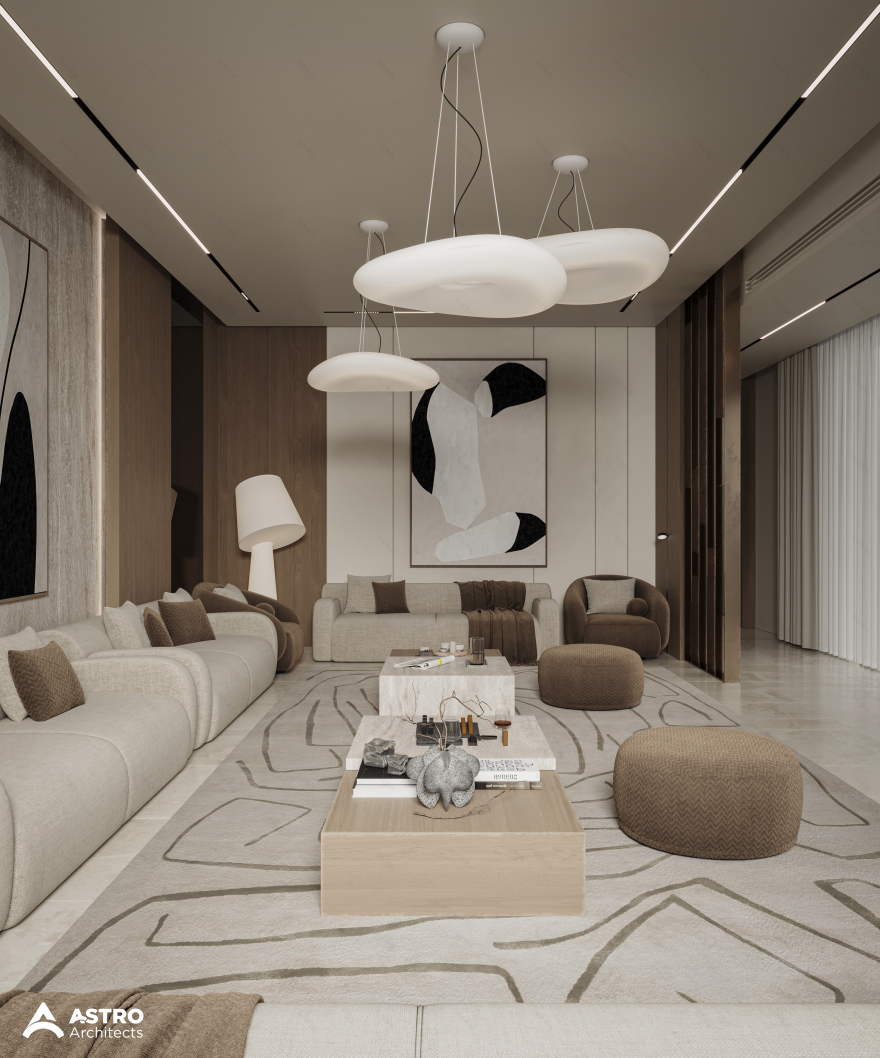 男士会客厅设计(马吉里斯设计)
注:Majlis一般指阿拉伯国家的会客厅,但为确保唯一性,在此按音译为马吉里斯 丨沙特阿拉伯丨Astro Architects-12