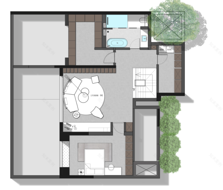 未央金茂府现代轻奢下叠别墅设计丨中国西安丨青马别墅设计-99