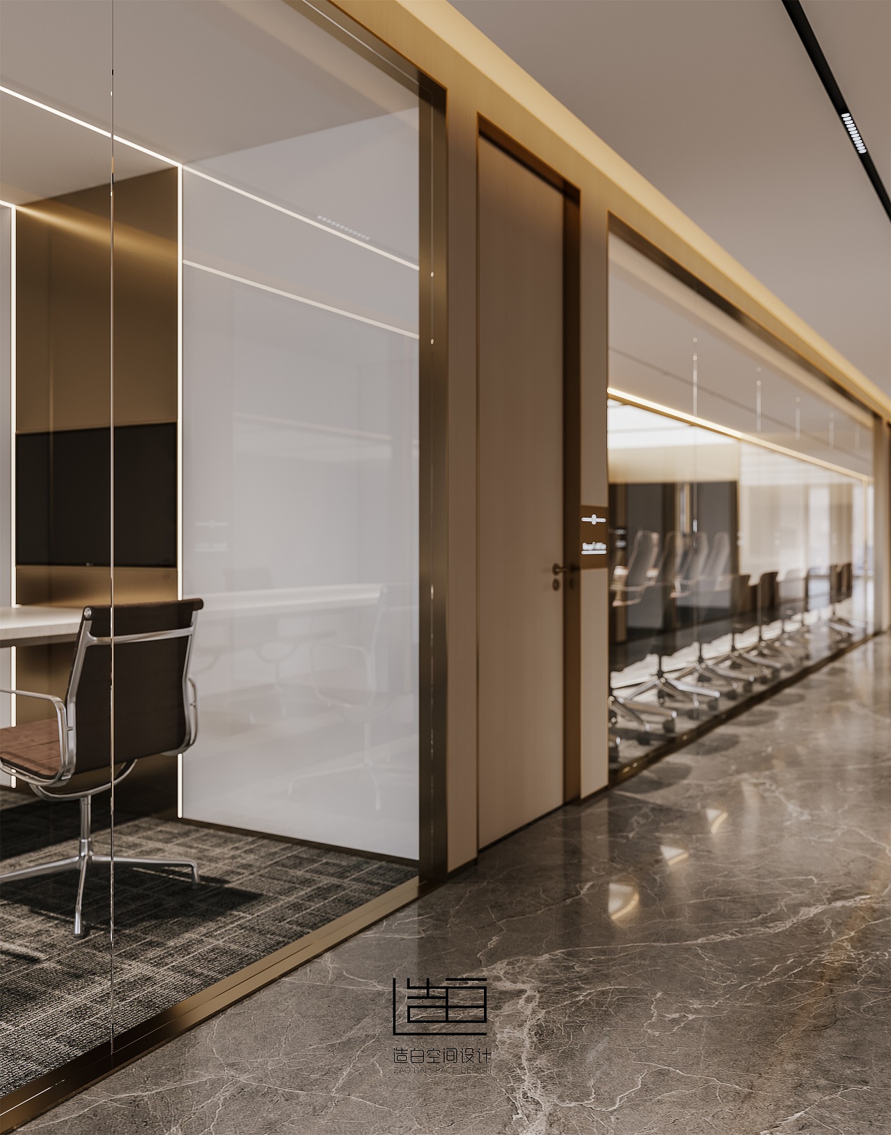 金该表现 | 招商办公设计表现 -28