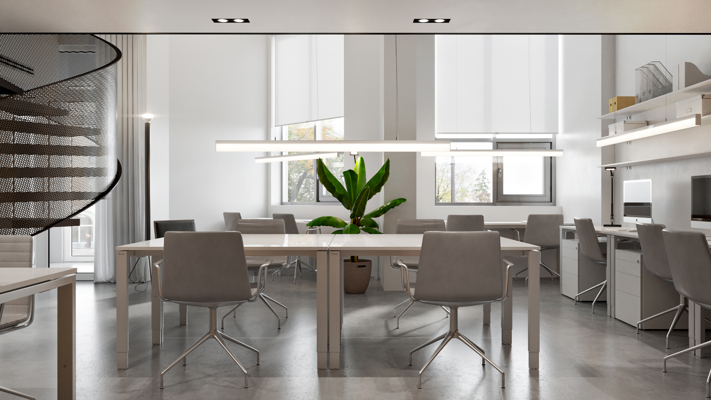 基辅中心极简办公室-4