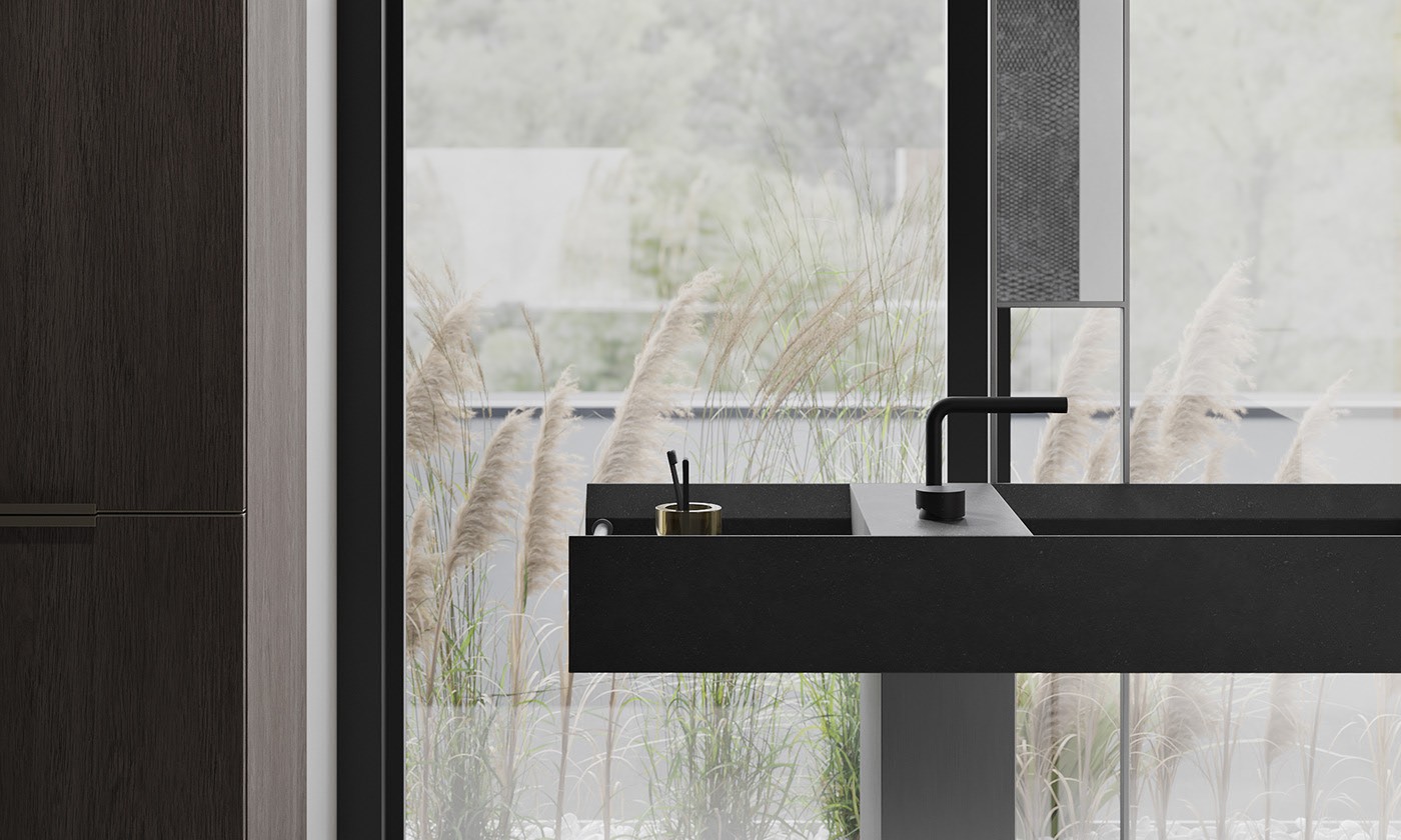 高级黑色系住宅设计 这也太有设计感了吧！-22