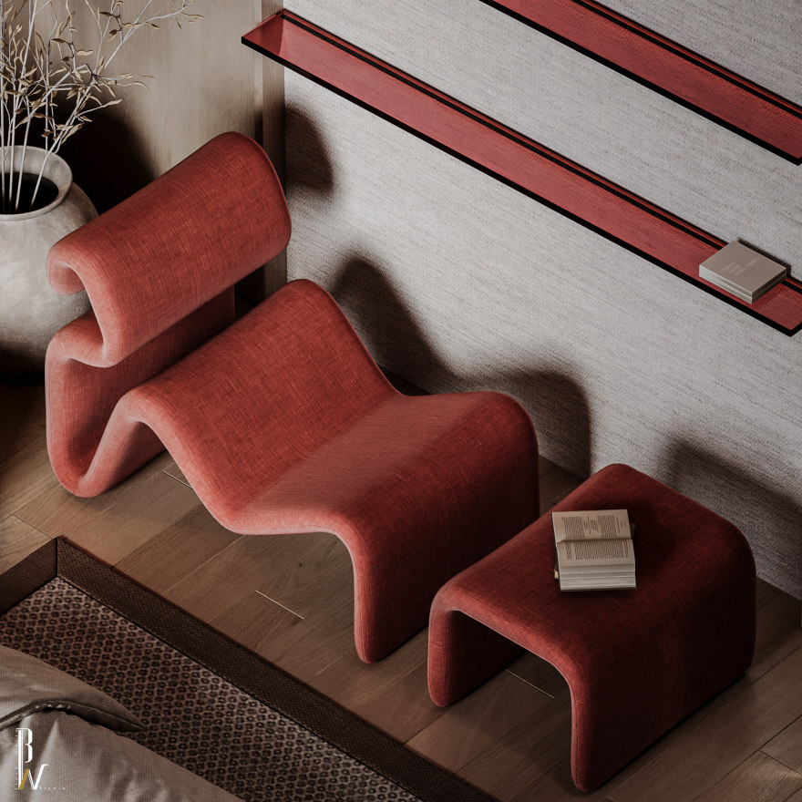 卧室设计丨阿联酋丨Black N White-15