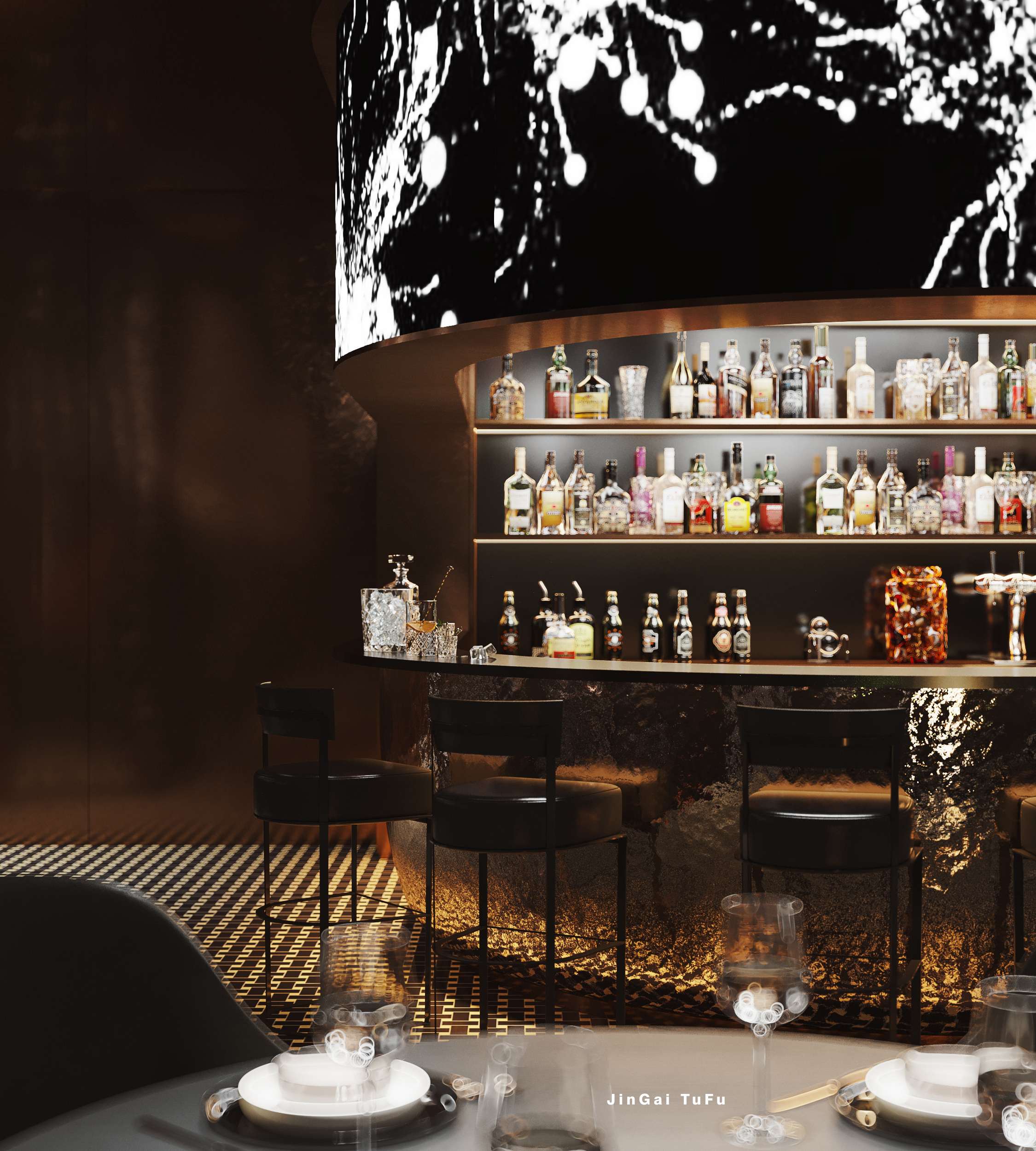 静享低调奢华的西餐厅空间设计丨图夫 x 金该-10