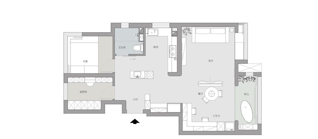 67㎡小家靠旋转电视墙，变出N种生活场景-69