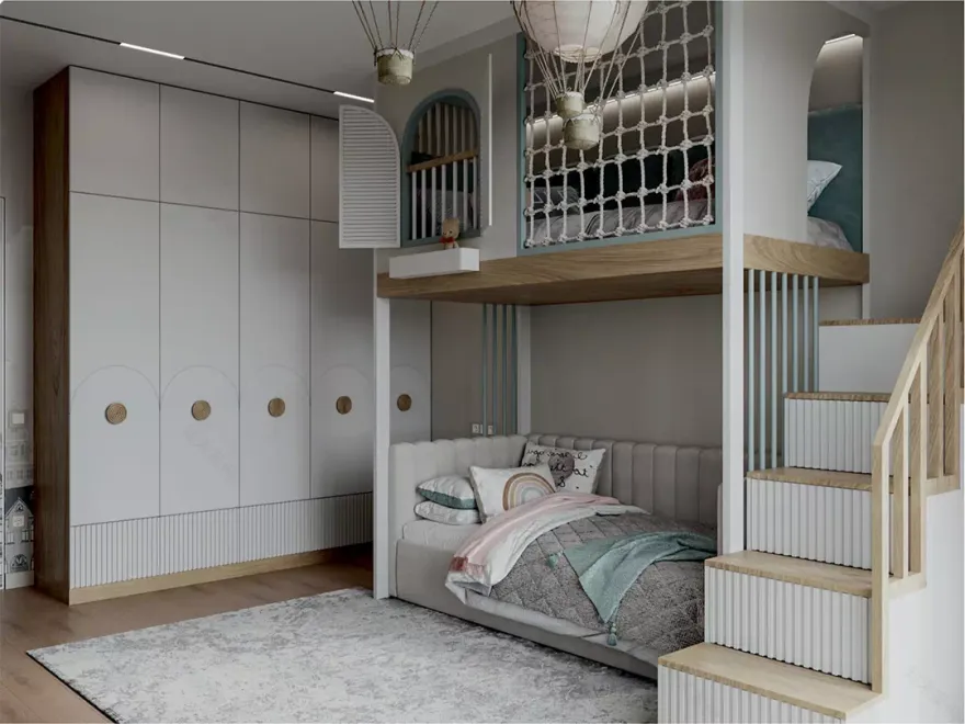 ≡ ➤ Дизайнерская мебель в детскую девочки 3,5 года ⋆ Фабрика мебели «Mamka™» ᐈ Эксперт детского пространства-0