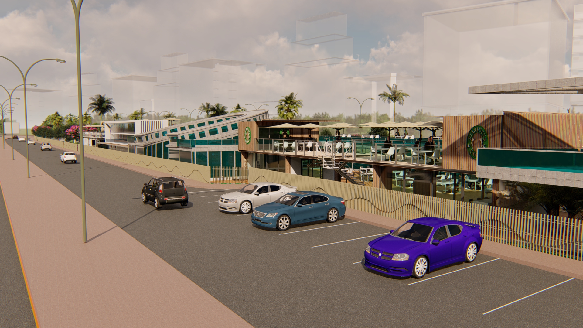 food court , shops & bank design-28