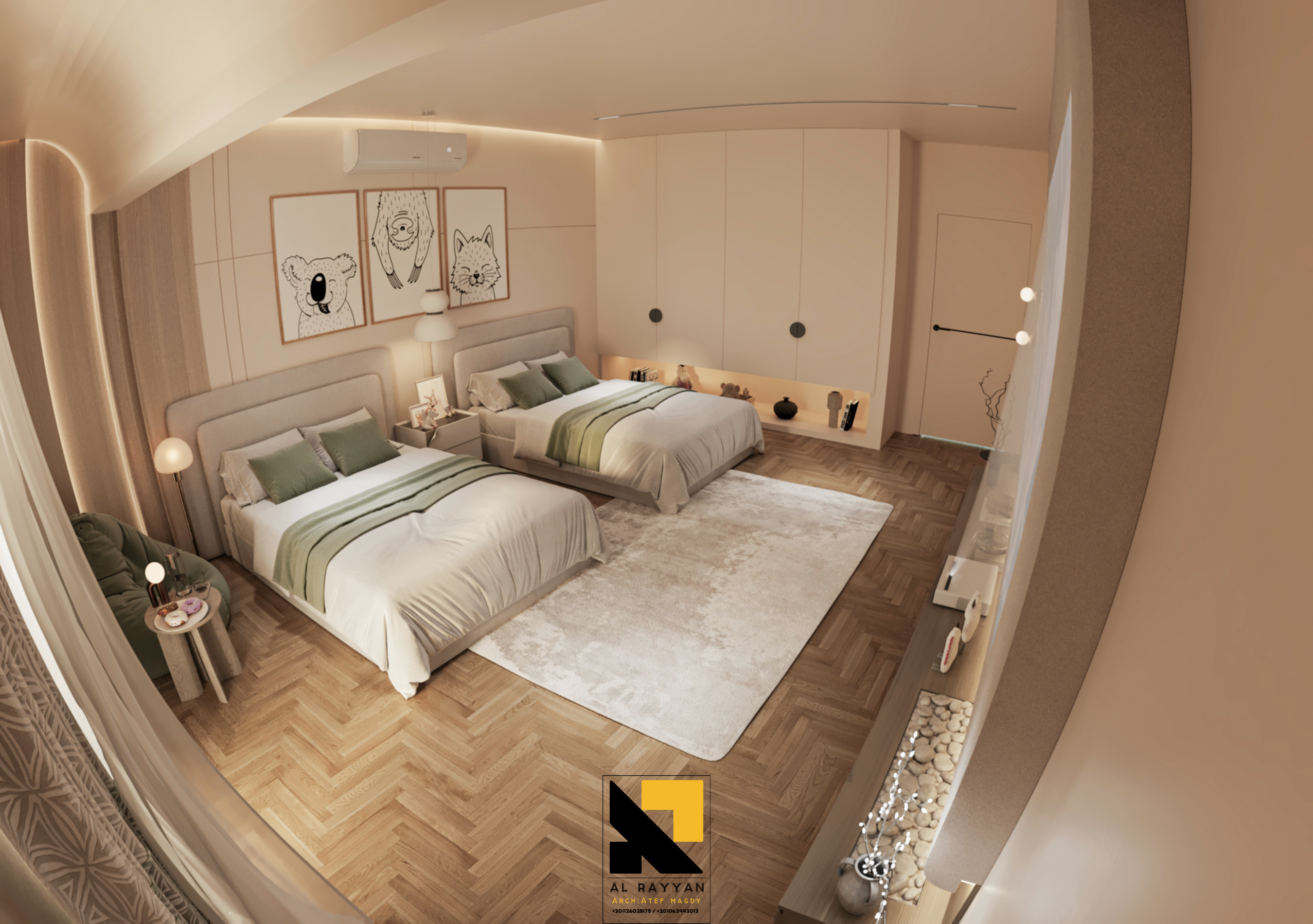 谢赫扎耶德城皇家城别墅儿童卧室设计丨Atef Magdy Atef-12