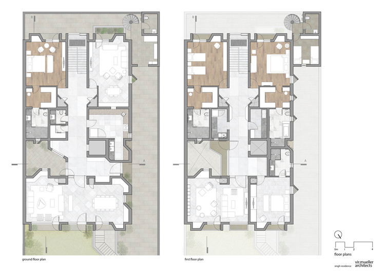 印度紧密家庭共享生活砖房设计-11