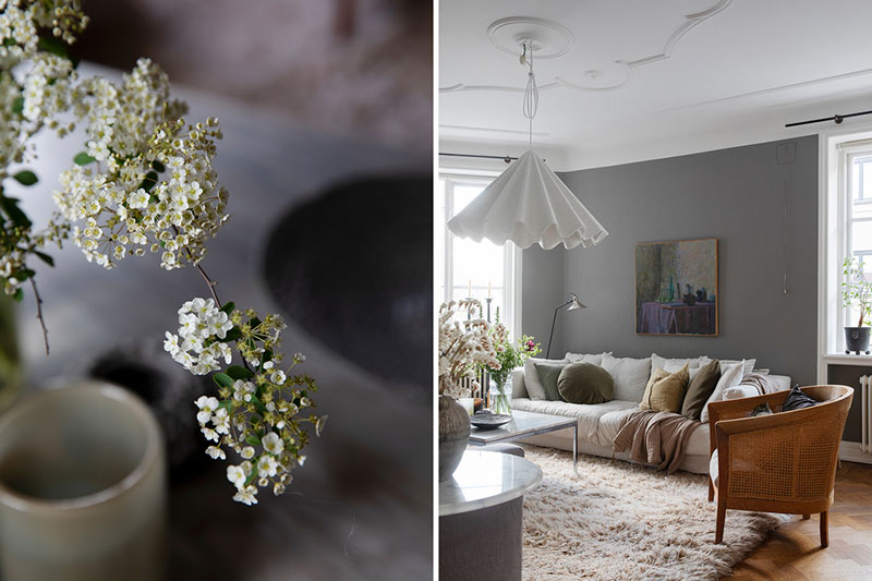 瑞典暗调小公寓的丰富纺织品设计-6