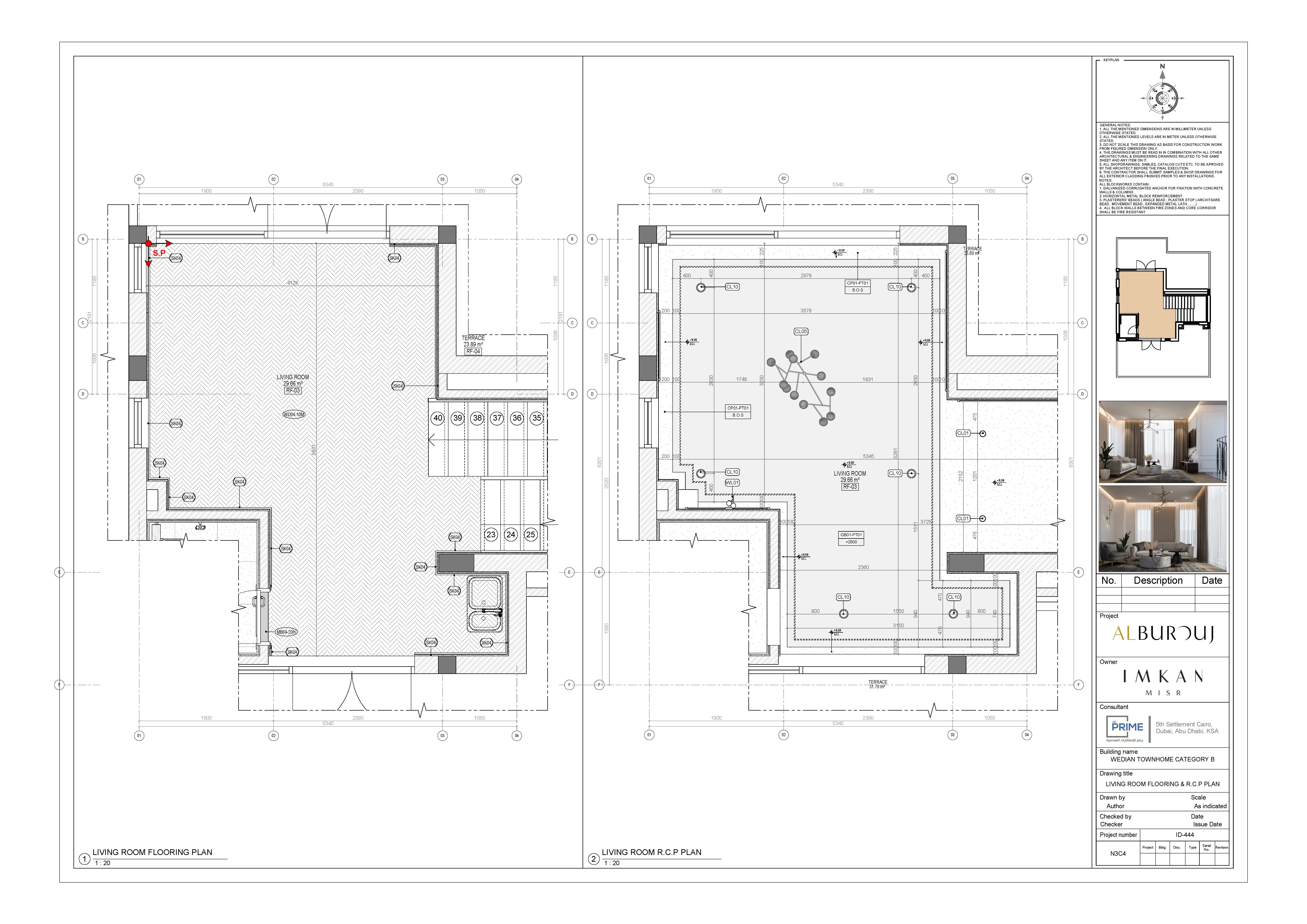 REVIT(BIM) INTERIOR DESIGN - WEDIAN TOWNHOUSES- EYGPT-16