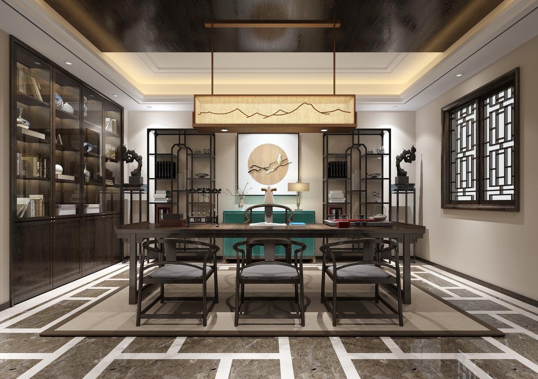 华润悦府茶室——高驰设计胡美进新作演绎禅意空间-0
