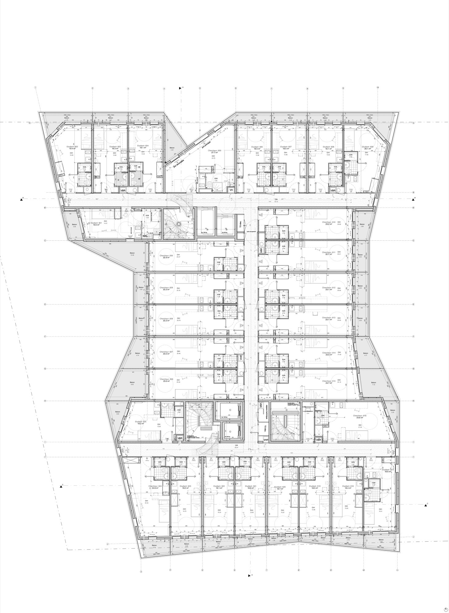 黄金塔公寓丨法国巴黎丨Ignacio Prego Architectures-41