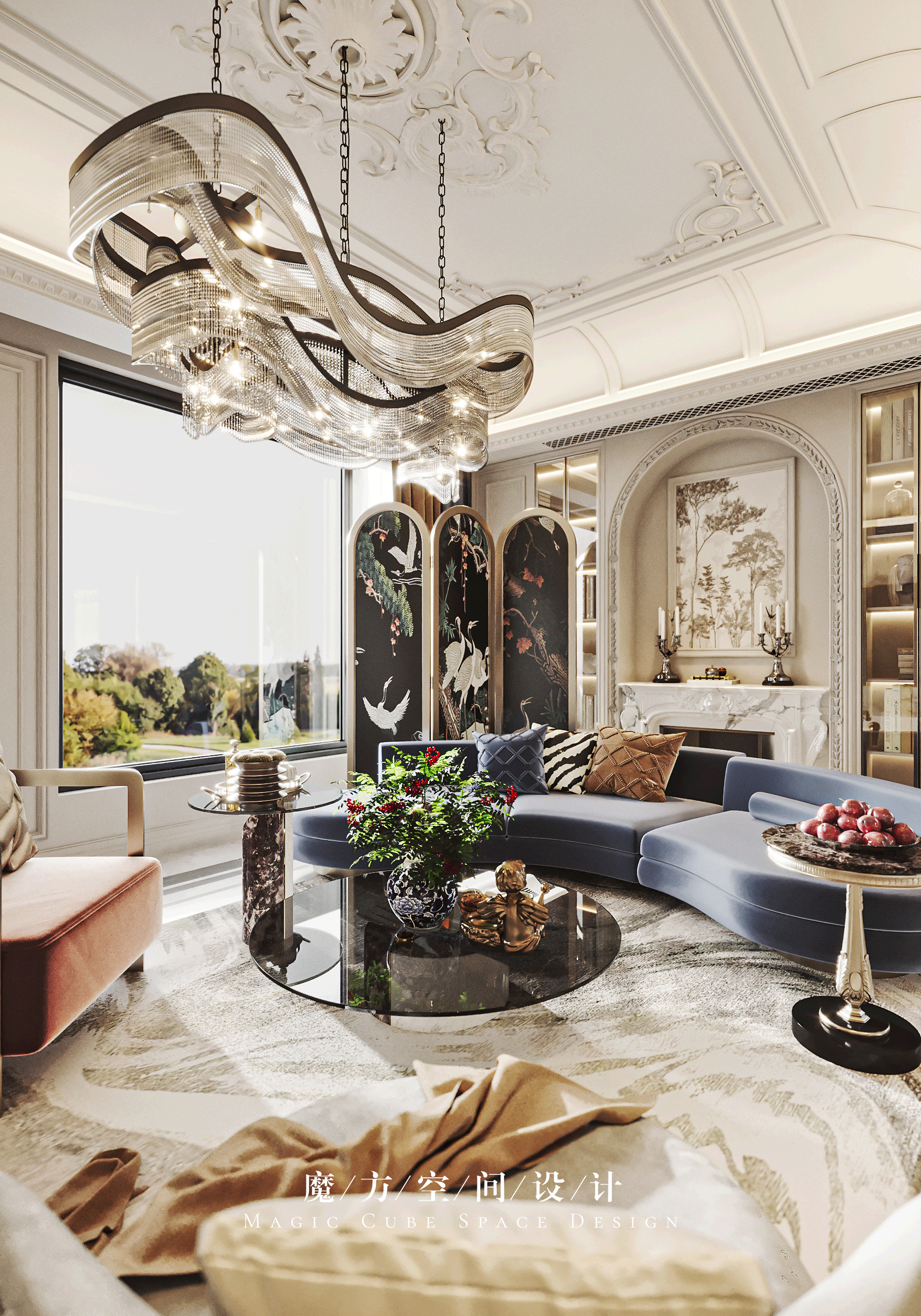 北京•法式复古别墅项目丨中国北京丨魔方空间设计-12