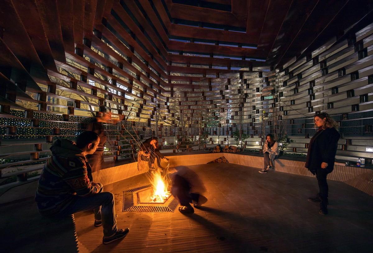 融入古老元素,片状“鱼鳞”架起的无柱天篷丨伊朗丨Olgooco-9