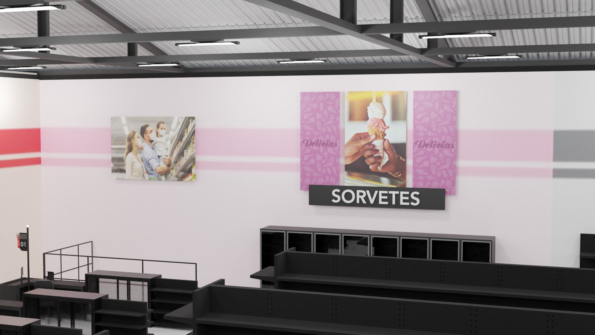 Projeto Interno e Externo 3D para SuperMercado-11