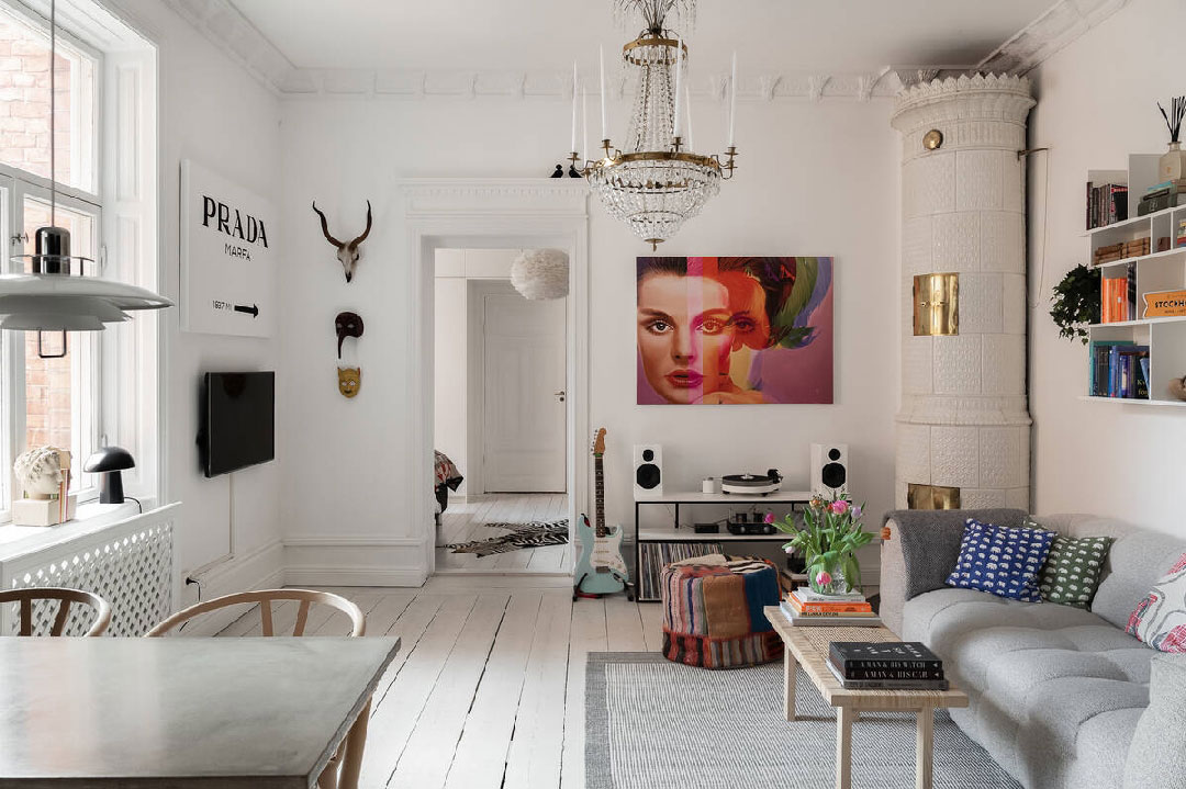 音乐家公寓的明亮装饰设计-5
