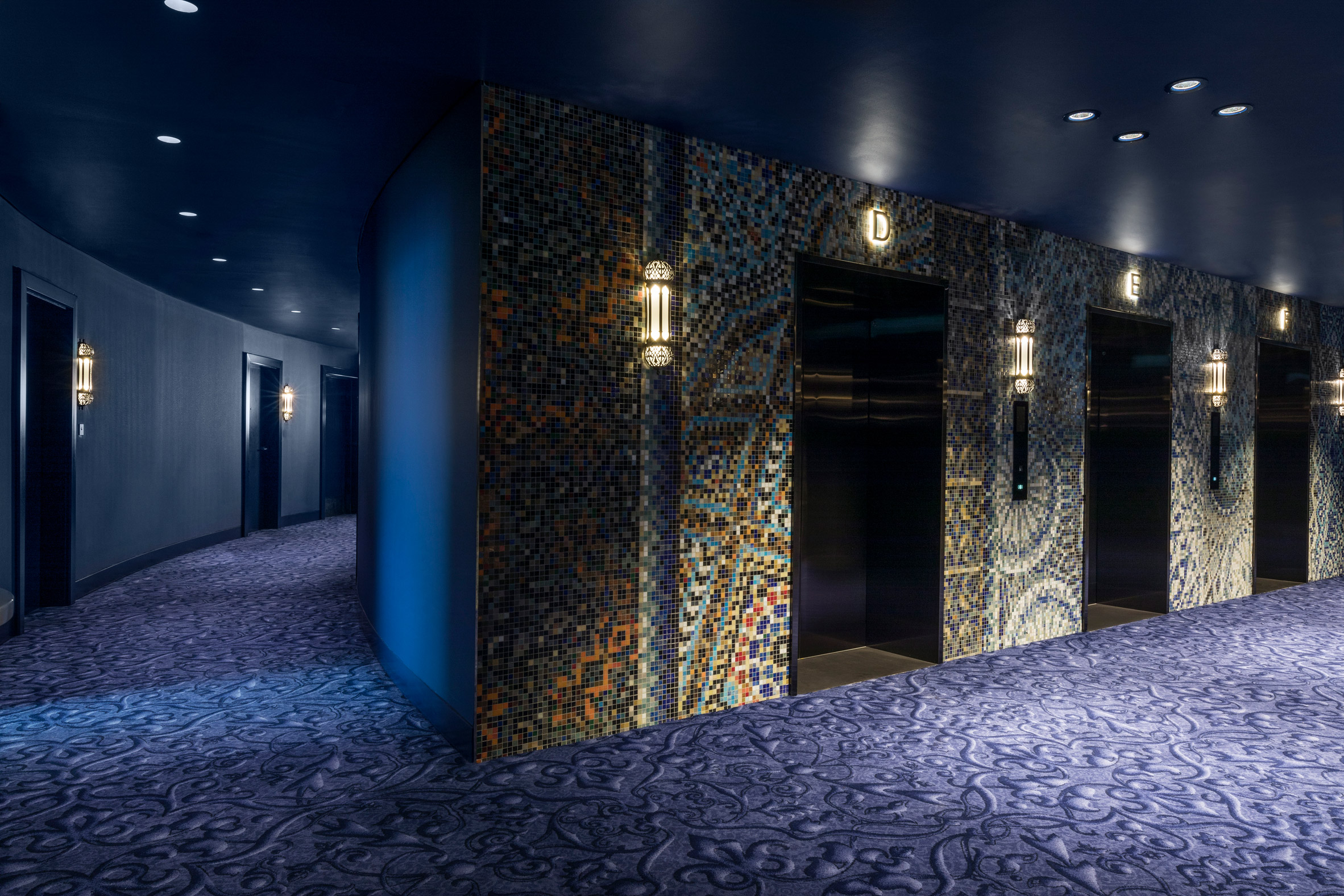 Marcel Wanders uses clashing patterns and oversized furniture for hotel-19