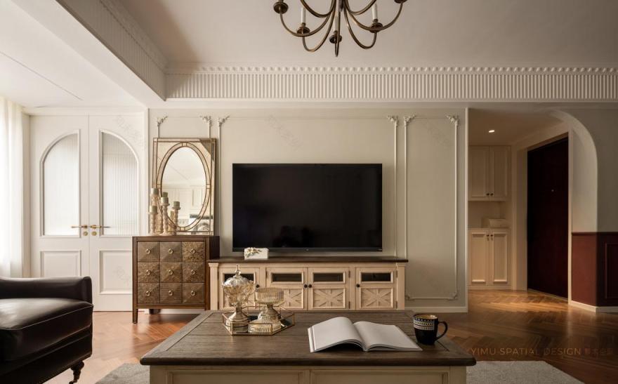 复古美式田园四室两厅设计-12