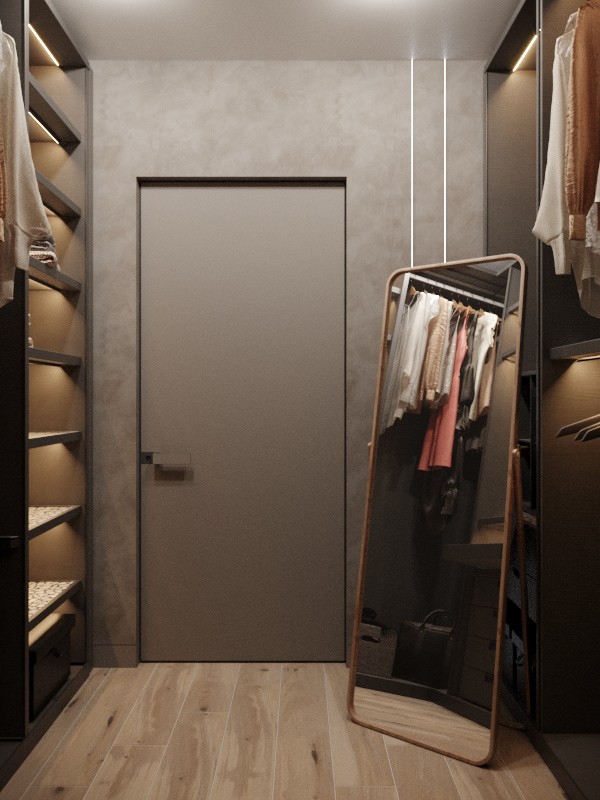 90㎡公寓 高级灰+橘色，百看不厌的组合-13