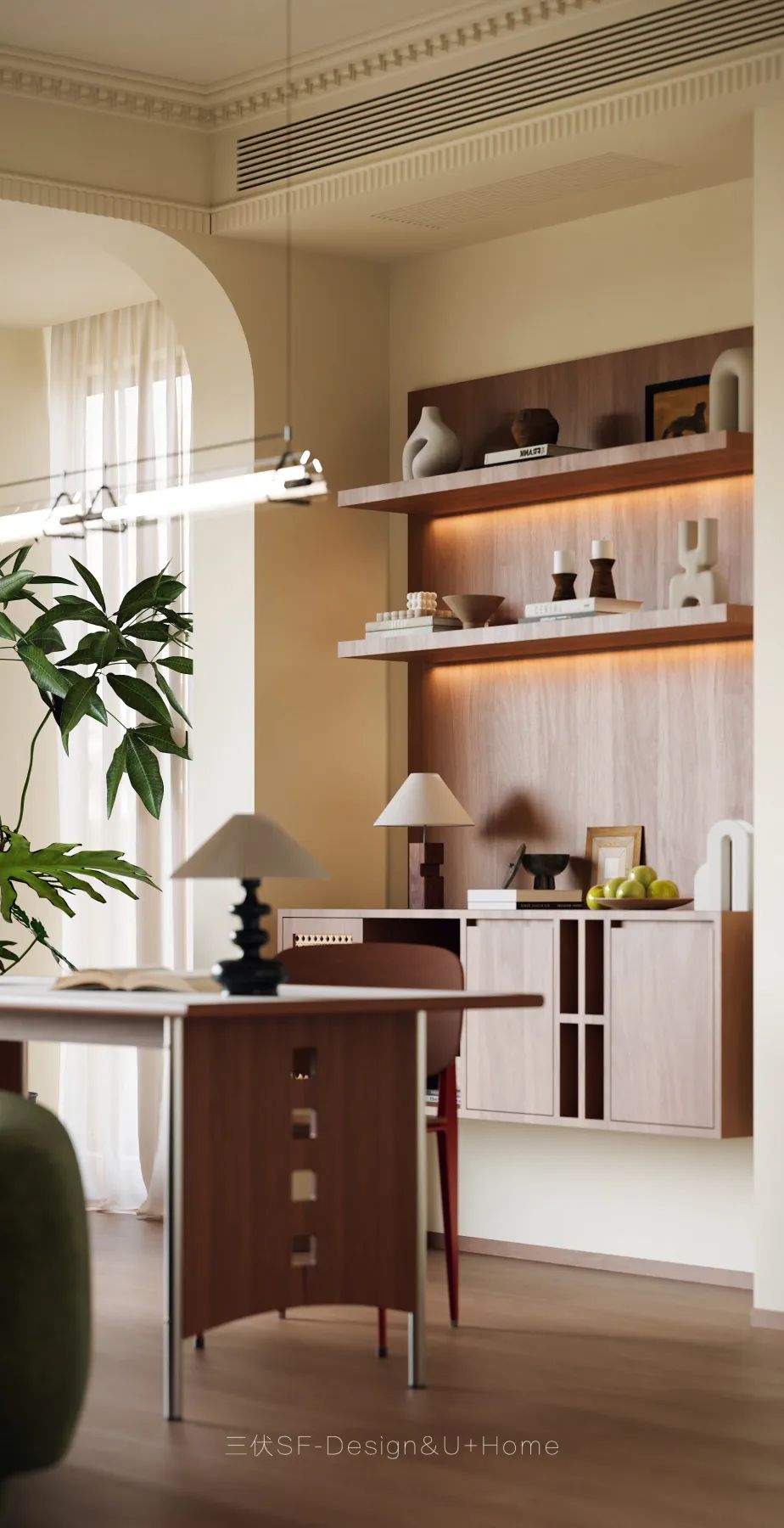 三伏新作丨时尚果然是个轮回，绿植填满角落，独居青年的中古家-15
