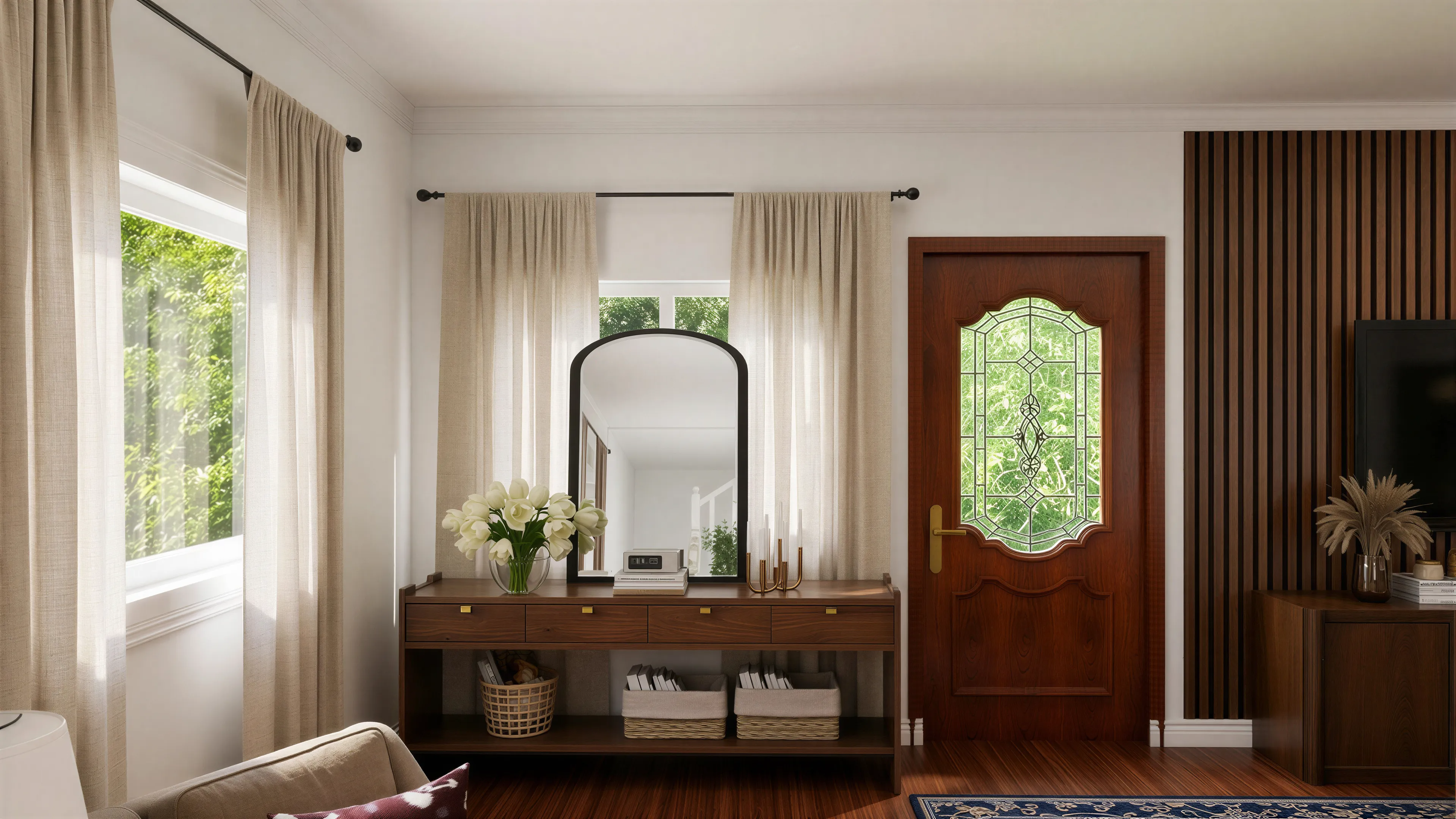 Transitional Living Room Design | Zaren Studio-5