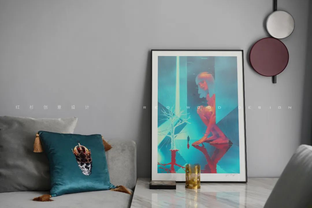 红杉创意设计 | 西安 360㎡现代家居，巧妙融合多种文化元素-37