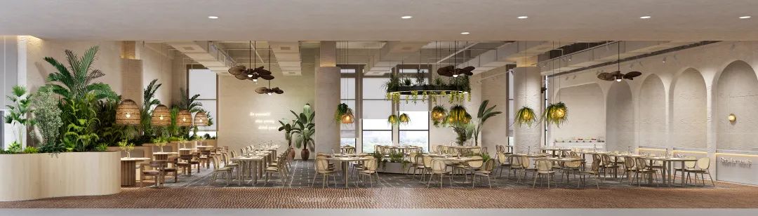 室内度假风餐厅设计丨中国武汉丨润禾田商业空间设计-30