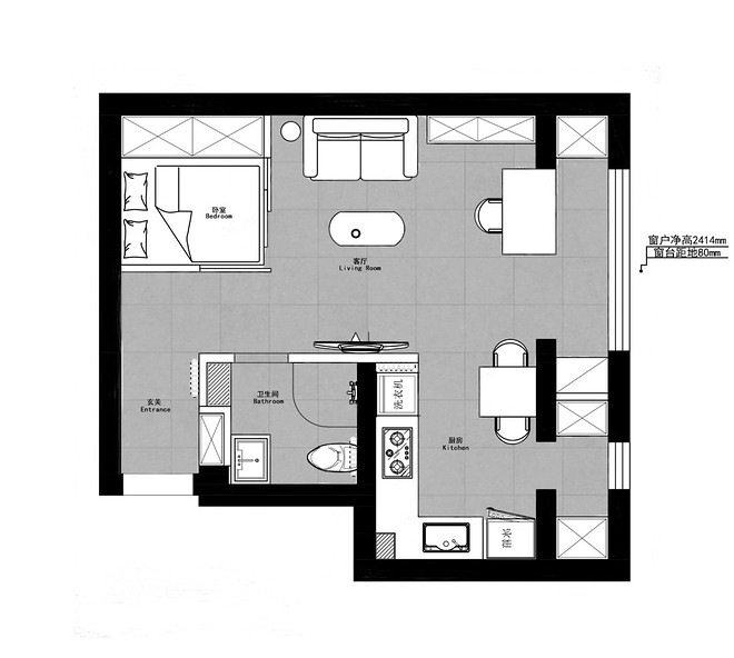18万元一居38平米装修案例丨边学婷-24
