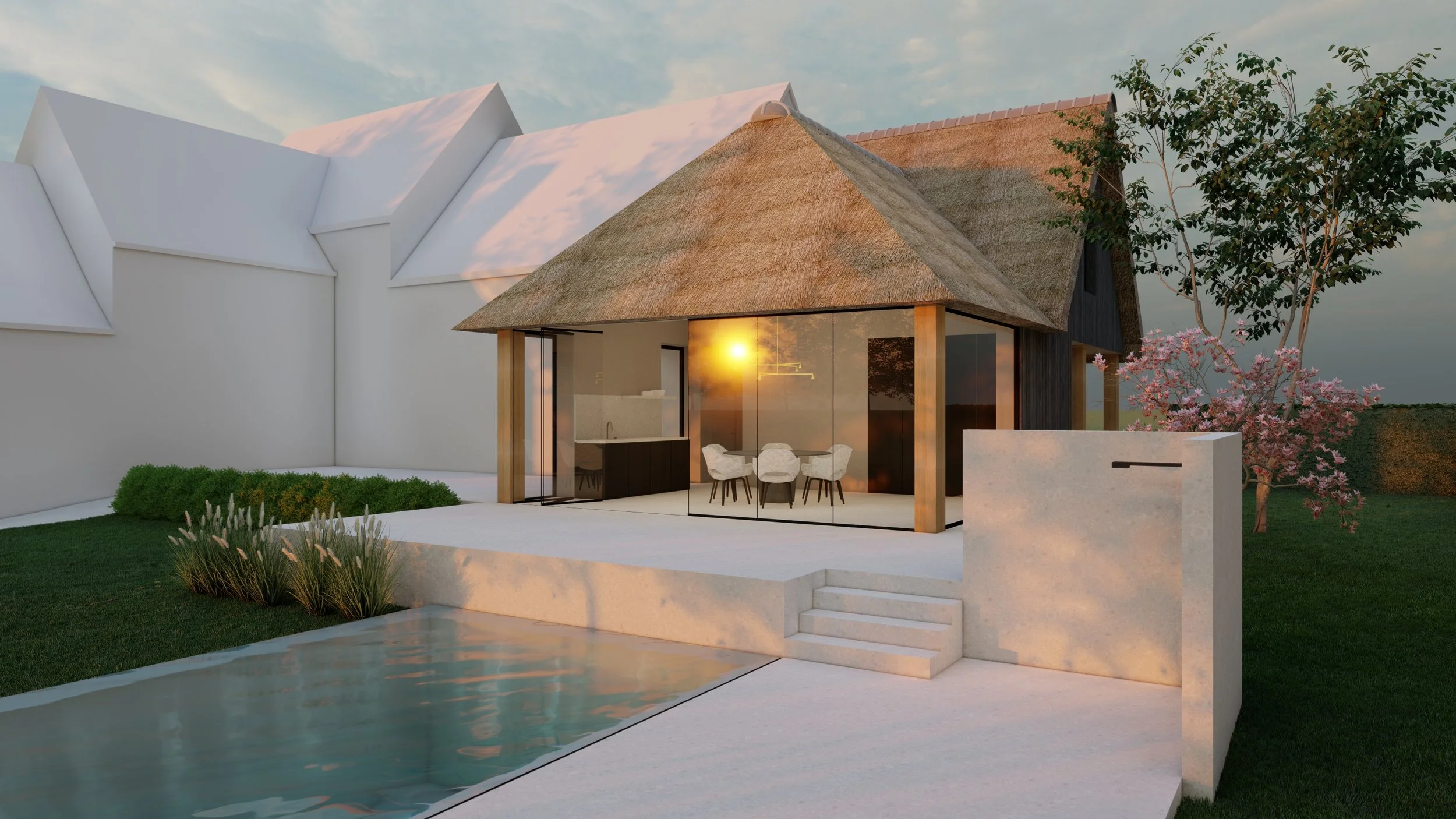 既有住宅带温室,泳池和淋浴墙的扩建项目丨Ai&M bvba-39