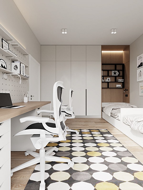 乌克兰104㎡现代简约风公寓设计-16