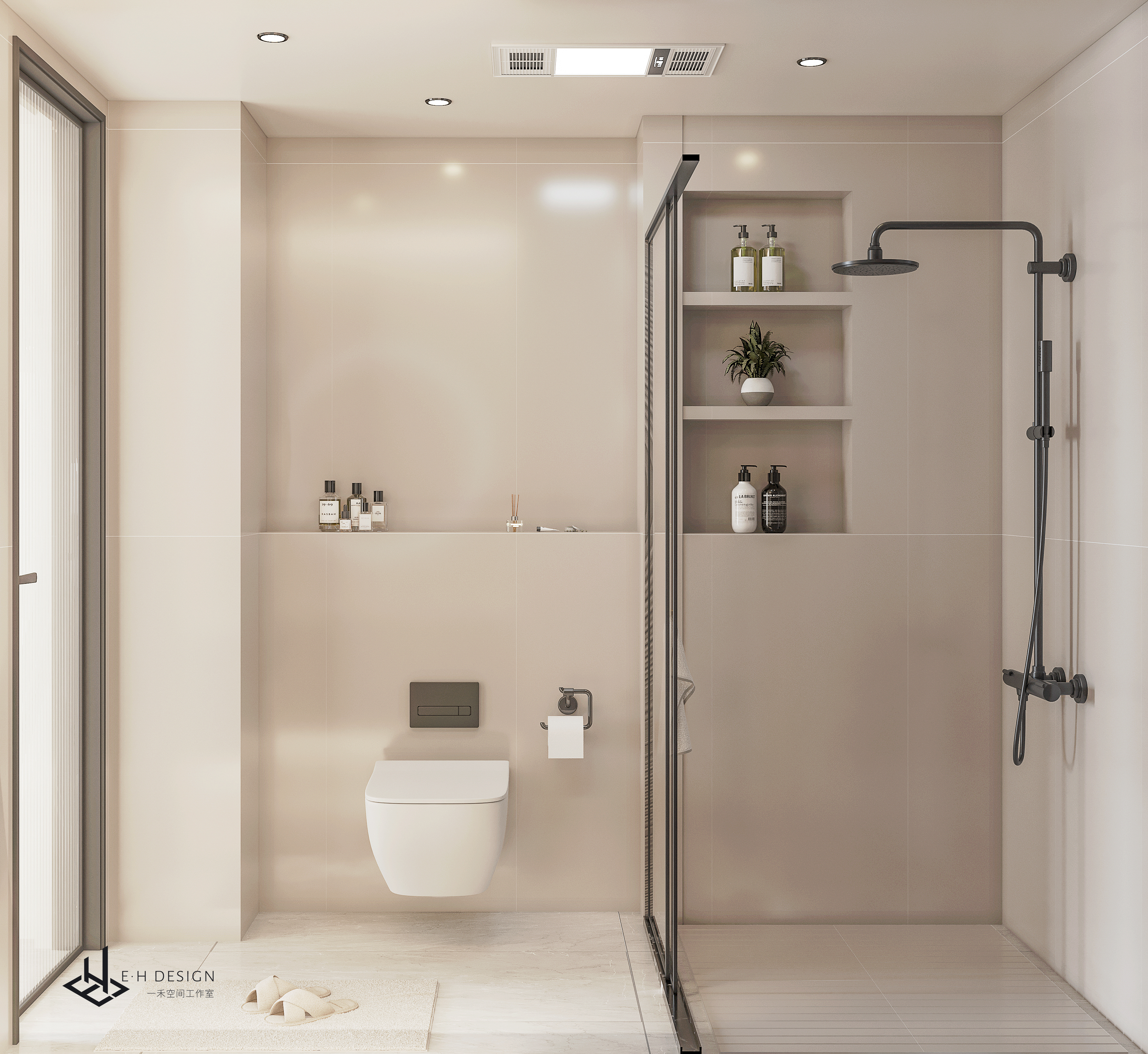 西安《西航社区》轻奶油风室内设计丨中国西安丨壹禾墨影空间设计-12