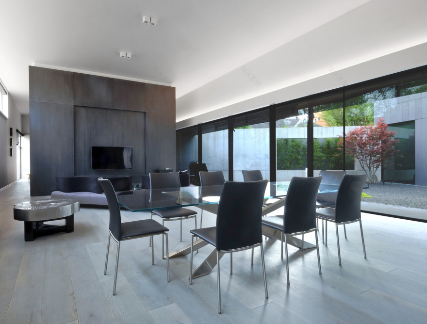 双庭院别墅 | 简约私密的现代设计-28