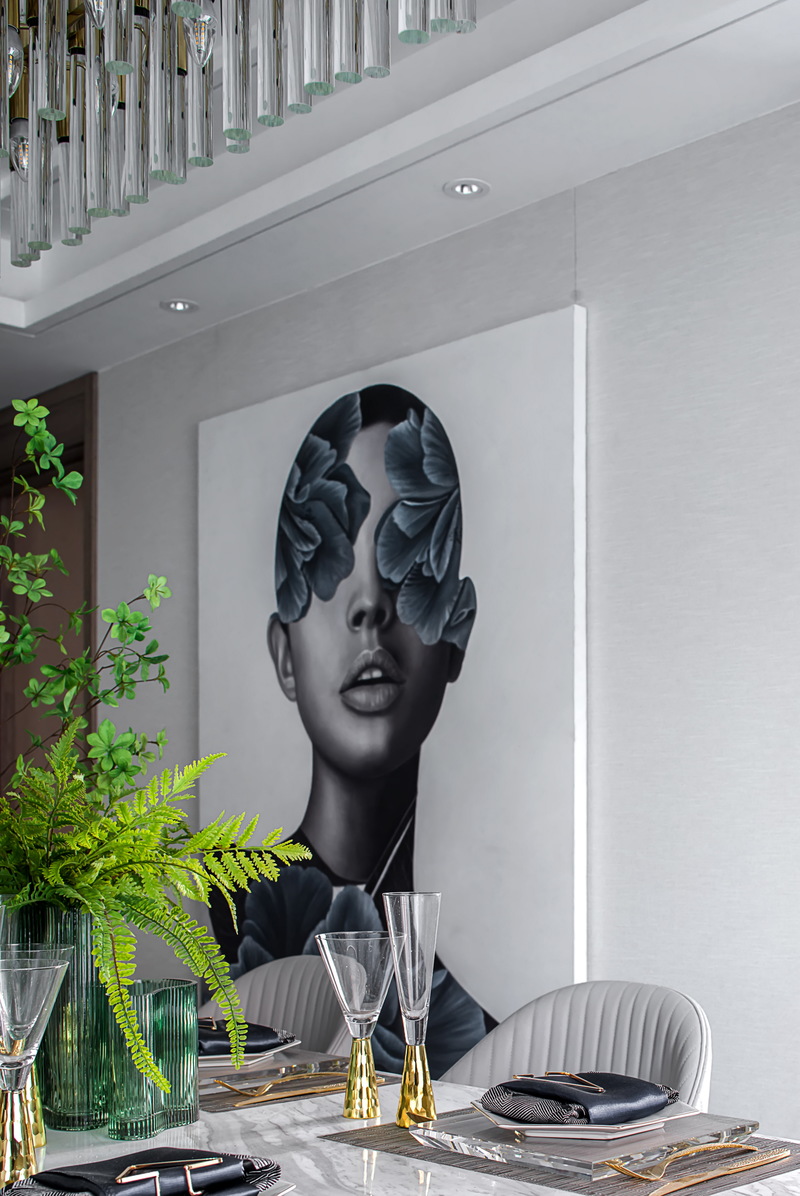 武汉弘阳印月府样板房 | 解读轻奢时尚与灰度艺术-19