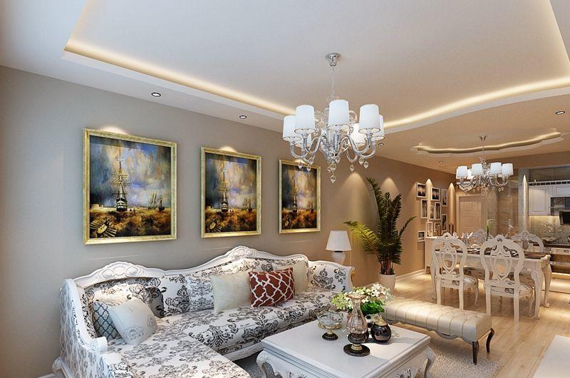 哈尔滨实创装饰诠释鲁商松江新城99平优雅欧式两居-16