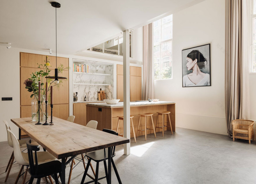 阿姆斯特丹前学校建筑中的时尚阁楼-1