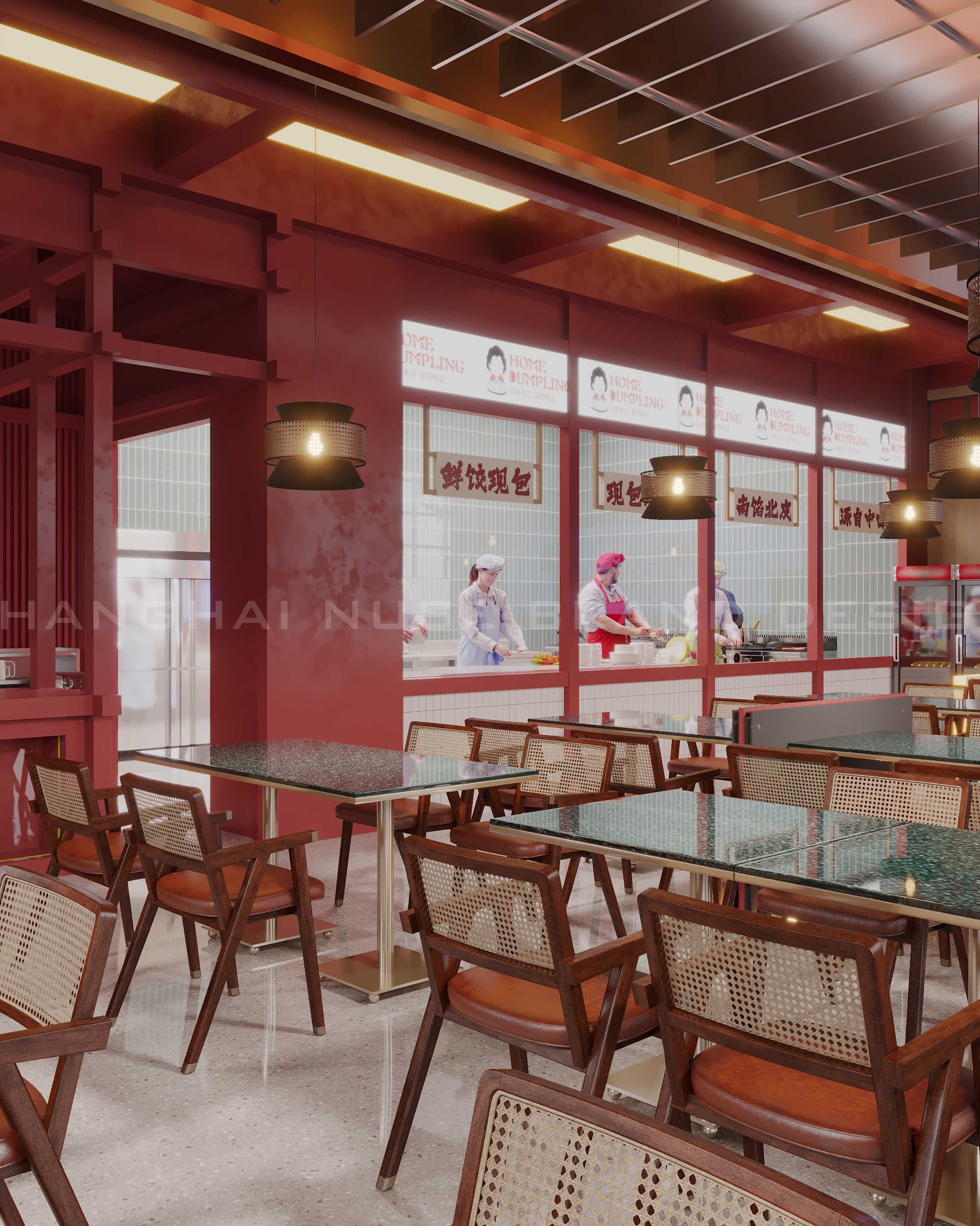 中式家味水饺店空间设计丨美国丨木村空间设计公司-18