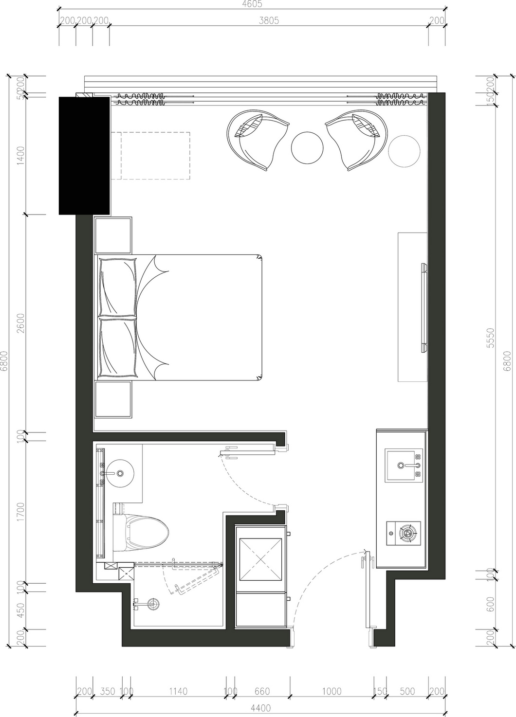 心境简单——24㎡现代北欧风格住宅  深圳市海大装饰集团有限公司-22