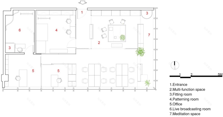LINGYILI Office 办公空间设计丨中国上海丨木斗设计-28