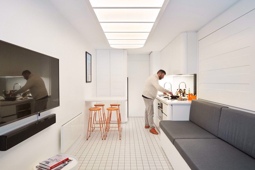 Minimalist Living Space Inspired by the Japanese Nakagin Capsule-0