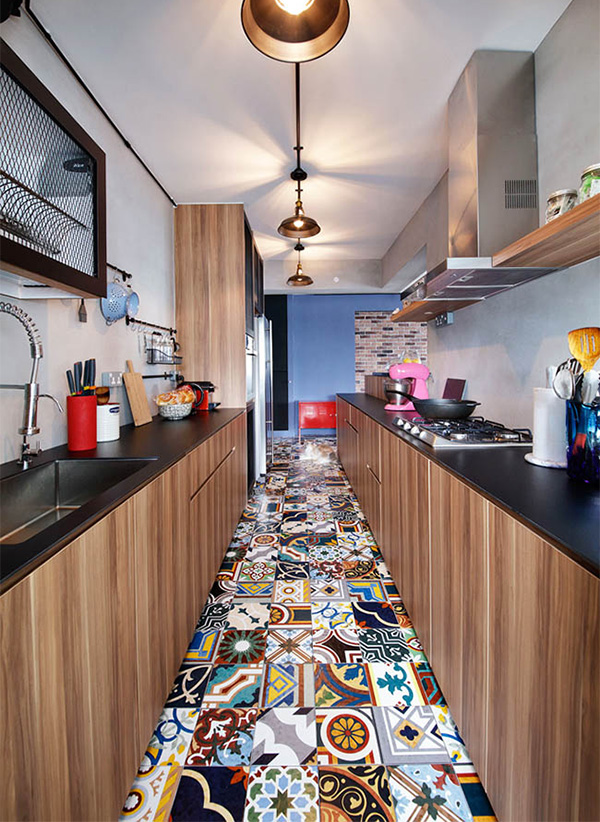 復古味花砖！新加坡 Loft 风单身女子公寓-5