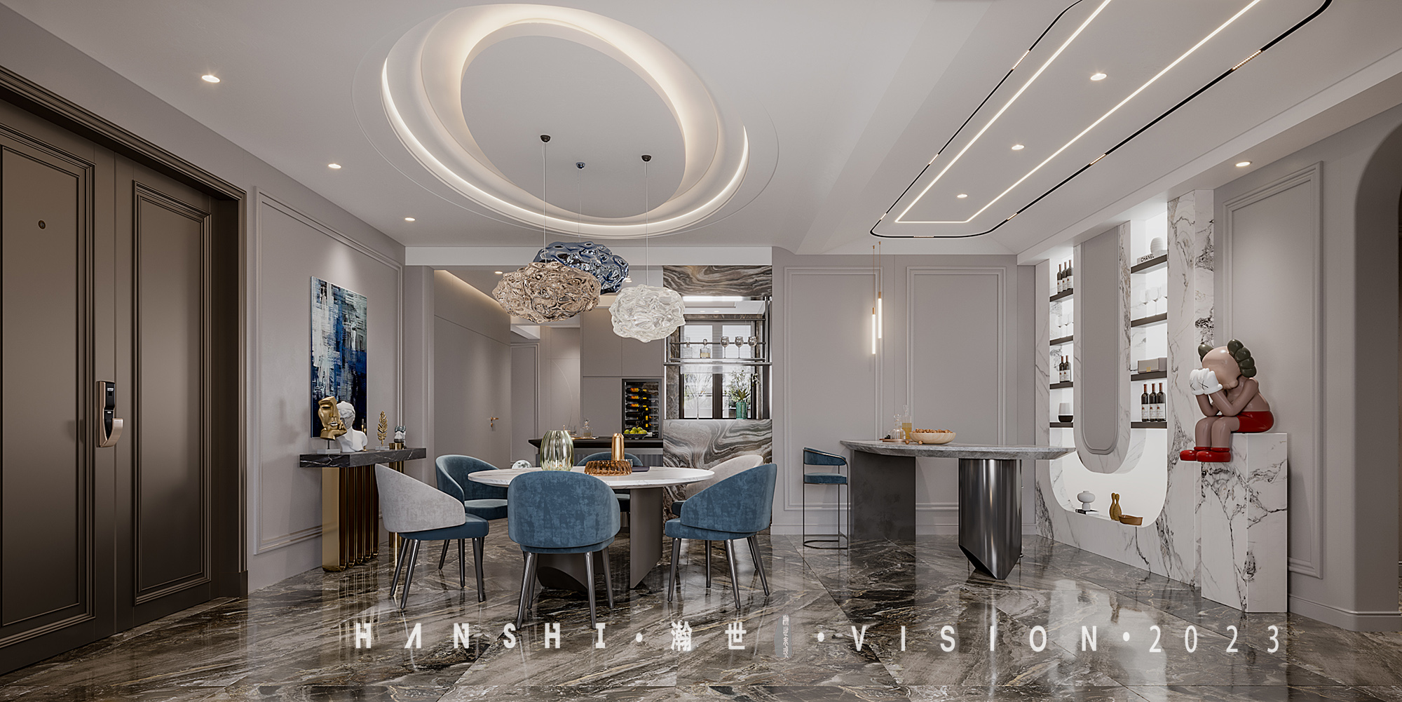 法式轻奢别墅丨瀚世表现-3