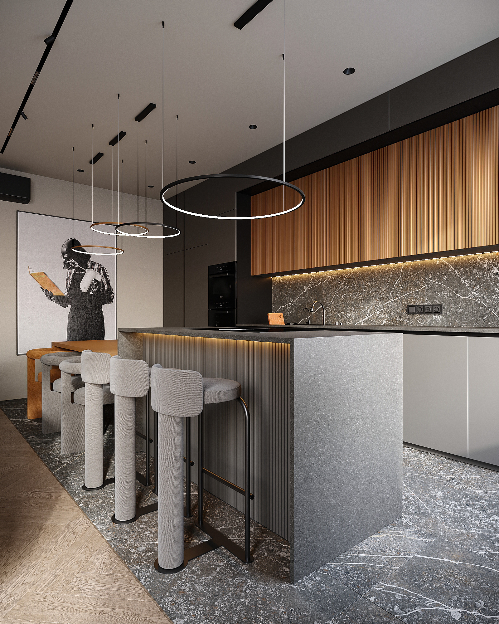 温暖色调的家庭舒适公寓丨拉脱维亚里加丨Bodes studio-8