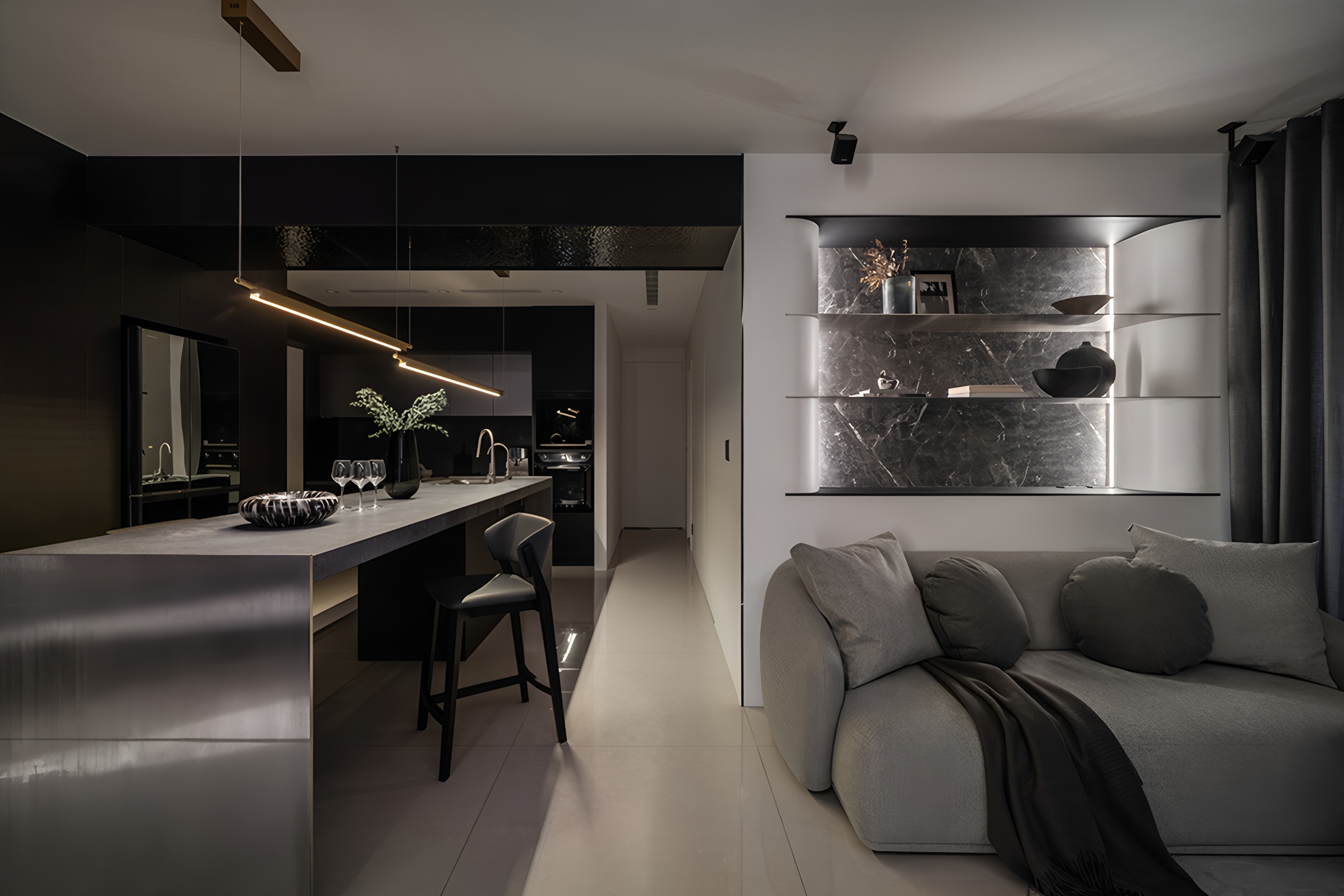 台南33坪灰韵蕴藏金属光住宅设计丨中国台南丨乔治黑羊设计-46