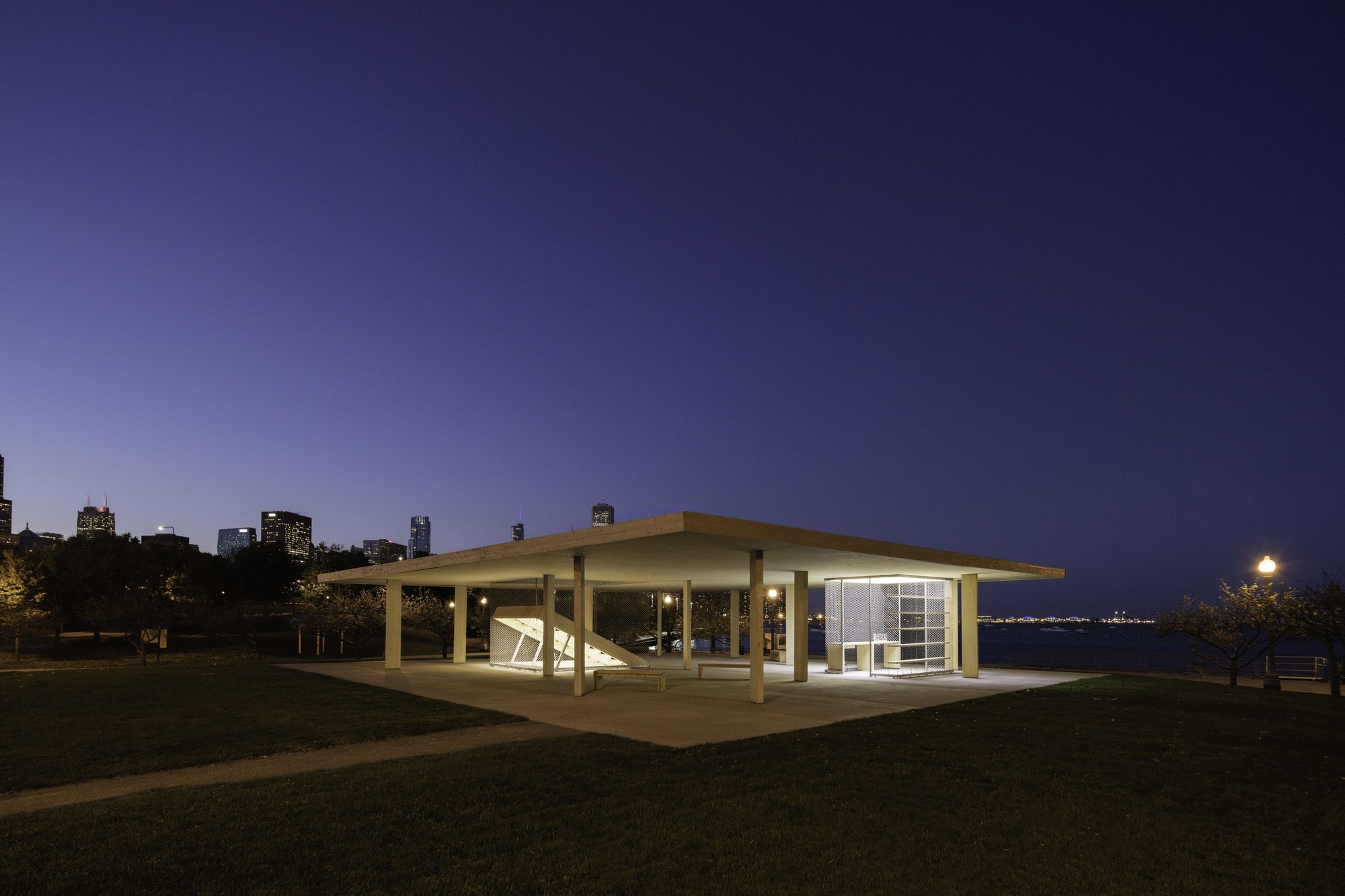 芝加哥湖滨亭 | 木构建筑的简约魅力-25