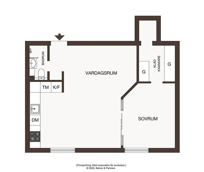 斯德哥尔摩 49 平米黑白木元素公寓-30